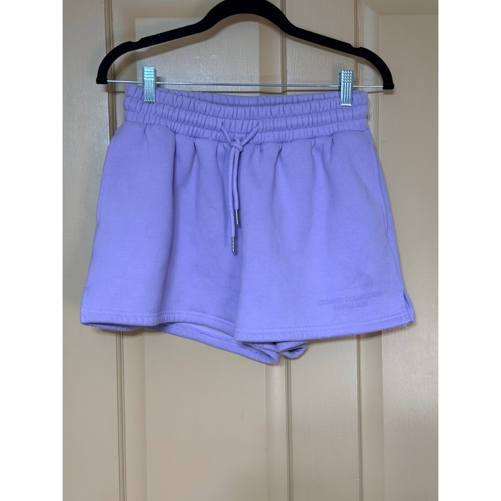 Comfrt Pastel Edit Purple Sweat Shorts Lavender Fleece Lounge Shorts Small